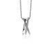 ZINZI zilveren luxe cross-over hanger 18mm bolletjes glad witte zirconia's ZIH2141