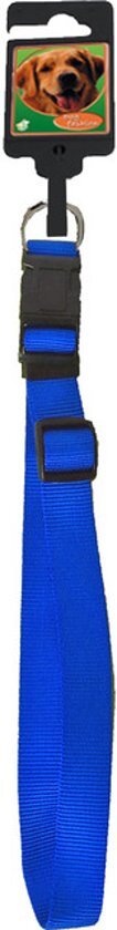 de Boon Hondenhalsband Nylon halsband verstelbaar 25 mm, 55-70 cm Blauw blauw