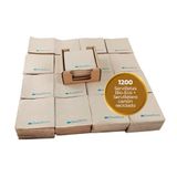 Verpakking Hostelnovo Verpakking met 1200 cocktailservetten van papier, 100% recyclebaar en biologisch afbreekbaar + servettenhouder van gerecycled karton - Eco-servetten 10 x 10 cm, gevouwen en ecologisch
