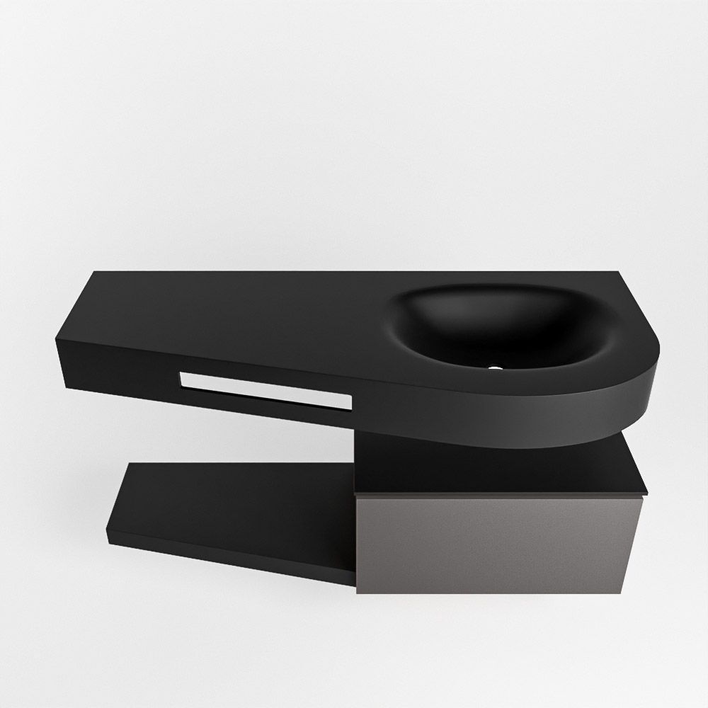 Mondiaz Riva Dulcet Badkamermeubel Rechts 120 Urban & Dark Grey