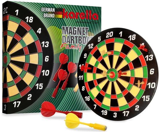 Bandito Karella Magnetisch Dartbord Family - 45 cm - Magnetisch dartbord voor kinderen en volwassenen