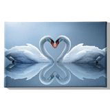 Homemania Muurfoto, zwan, dieren, voor woonkamer, slaapkamer, meerkleurig van polyester, hout, 45 x 3 x 70 cm