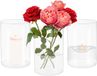 Vase cylindre en verre sans marque - Verre transparent - 3 pièces - 15 cm de haut, Ø 10 cm