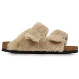 Birkenstock Arizona Shearling Dames Sandalen Beige
