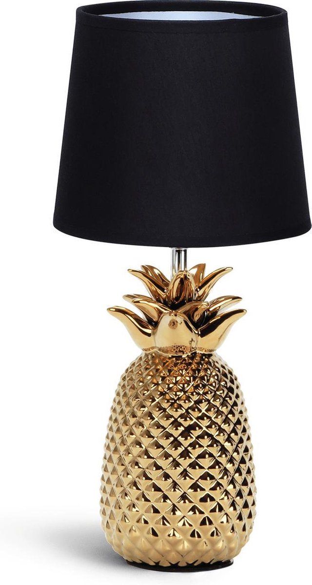 Aigostar Tafellamp Ananas - Keramiek - H36cm - Goud