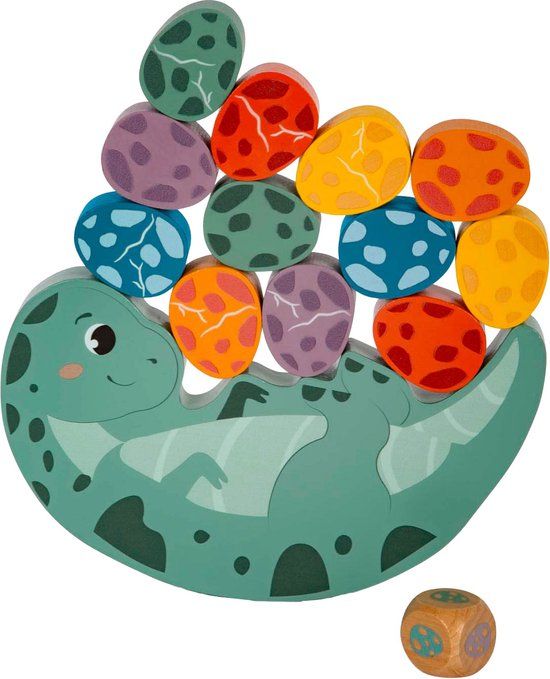 Small Foot - Wooden Balance Game Dino - 14 pieces