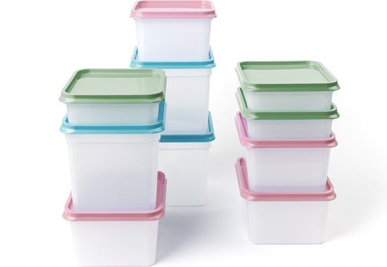 Amuse Diepvriesdozen - Set van 10 - Bewaardoos - Compacte Vershouddoos - Duurzaam - Transparant