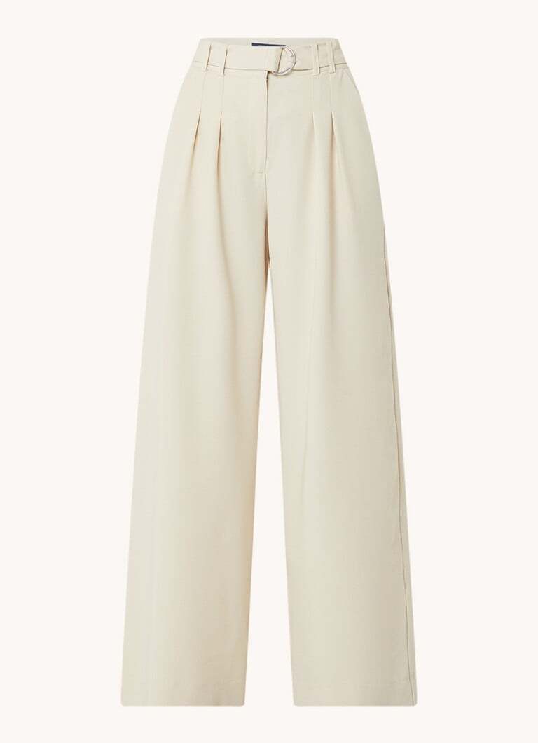 French Connection French Connection Everly Suiting high waist wide leg pantalon met ceintuur