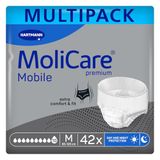 Molicare Mobile 10 druppels, maat M, absorberend ondergoed voor vrouwen en mannen met zware incontinentie, bescherming tegen lekken, huidvriendelijk, betere aanpassing aan het lichaam, 42 stuks
