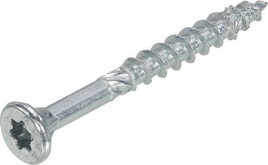 Dynaplus Unischroeven Torx 25 platkop 4,5 x 50mm Verzinkt Deeldraad (200 stuks)