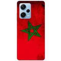 1001 coques Xiaomi Bedrukt siliconen hoesje compatibel met Xiaomi Redmi Note 12 Pro Plus Drapeau maroc
