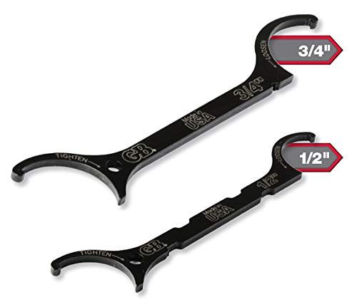 Gardner Bender LNW-KIT - Borgmoersleutelset - ½ & ¾ inch - 2 stuks - Zwart