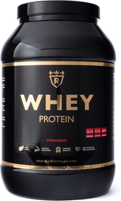 Rebuild Nutrition Whey Proteïne - Aardbei - 2000g