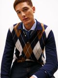 Tommy Hilfiger Men's Knit Sweater - Size L - 100% Cotton - Desert Sky Blue
