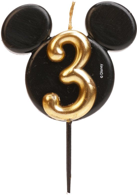 Dekora Mickey Mouse Kaarsje Nummer 3