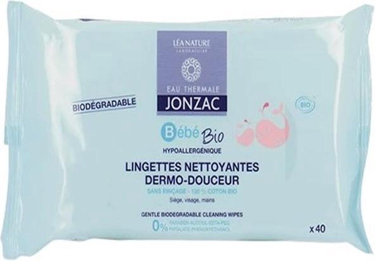 Eau Thermale Jonzac Jonzac Bébé Bio Gentle Biodegradable Cleansing Wipes X40