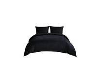 Parure de lit en microfibre noir 200 x 200 cm, 80 x 80 cm