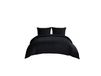 Parure de lit en microfibre noir 200 x 200 cm, 80 x 80 cm