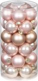 Inge-glas Inge Christmas Kerstballen - 30x st - parel roze - D4 cm - glas - glans en mat