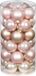 Inge-glas Inge Christmas Kerstballen - 30x st - parel roze - D4 cm - glas - glans en mat