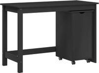 vidaXL Bureau Kast Set 2 st Grijs Massief grenenhout