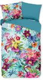 Pure dekbedovertrek felgekleurde planten - 1 persoons 140x200/220 cm - Multi - Microvezel