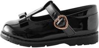 Next - Meisjes - Junior-schoolschoenen met T-bandje en strik - Zwart