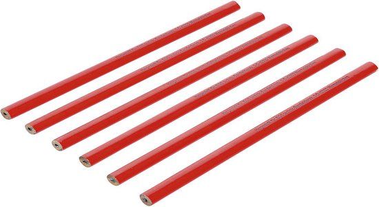 BGS Timmermanspotloodset 250 mm, 6 delig - Rood