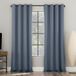 Sun Zero Nordic 2-Pack Theater Grade Geluidsreducerende Extreme 100% Verduisterende Doorvoertule Gordijn Paneel Paar, 52" x 108", Denim Blauw