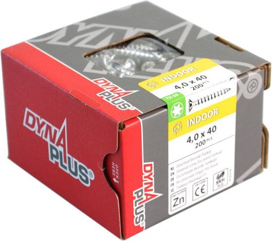 Dynaplus Constructieschroef Verzinkt Platkop Deeldraad +Snijpunt Torx TX40 8.0X140/70