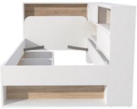 Vente-unique Cadre de lit bois naturel clair, blanc 90 x 190 cm