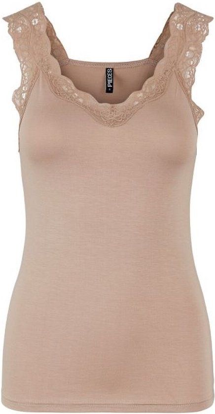 PIECES PCBARBERA Lace Top - Women - beige - XS