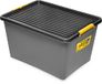 Orplast Solidstore Box 145 liter op wielen Mega Graphit en Geel, 1