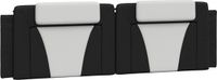 vidaXL Hoofdbordkussen "Viana" 180 cm Kunstleer Zwart en Wit