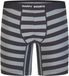 Happy Shorts Langer Boxer Jersey Mannen Zwart/grijs Effen XL
