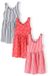 Minoti Jurk Meisjes 3-Pack - zomerjurk met strikbandjes