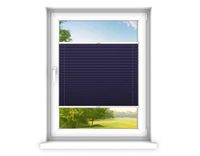 time4blinds - Plisségordijn zonder boren op maat gemaakt - Vouwgordijn - Plisségordijn privacy en zonwering - Eenvoudige installatie - Kant-en-klaar plisségordijn - 50x180 cm - Saffier
