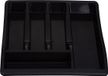 Whitefurze Bestekbak/keuken organizer - 5-vaks - Zwart - 39 x 39 x 6 cm