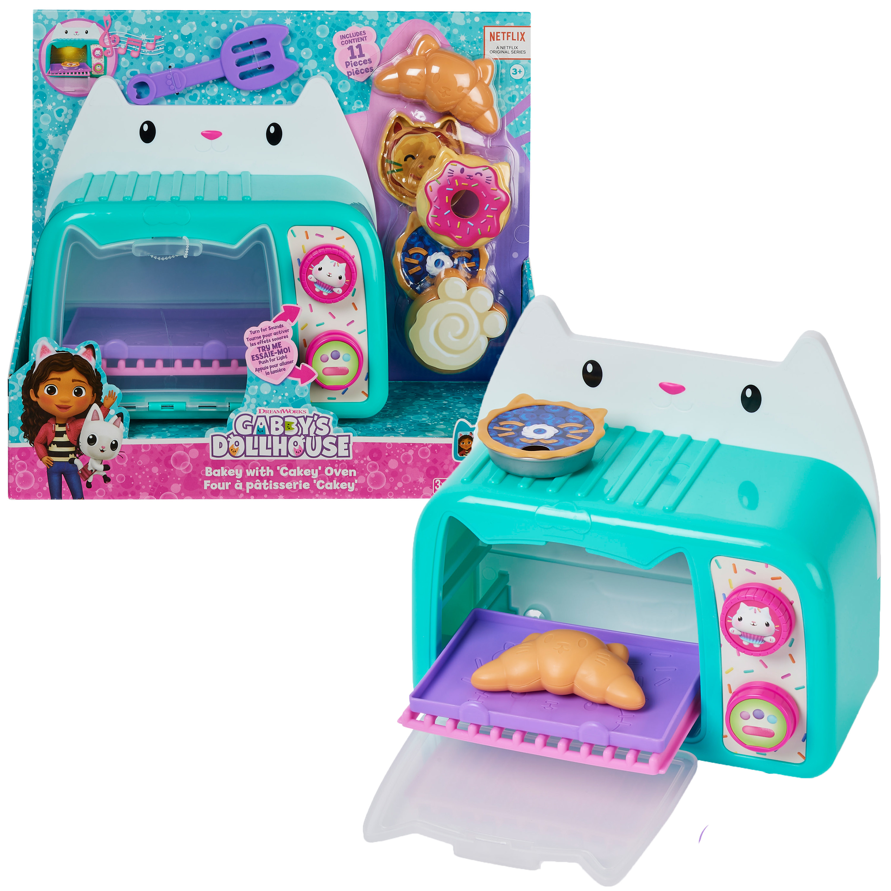 Spin Master Gabby&#39;s Poppenhuis - Cakey&#39;s Oven - Speelgoedkeuken met licht en geluid - met keukenaccessoires en speelgoedeten