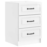 vidaXL Nachtkastje Hoogglans Wit 43 x 41 x 63,5 cm Bewerkt hout