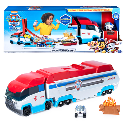 Spin Master PAW Patrol True Metal - Launch'N Haul PAW Patroller-speelset met actiefiguur en speelgoedvoertuig