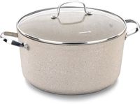 Korkmaz Granita casserole avec couvercle en verre, taupe, 20x10,5 cm, 3L