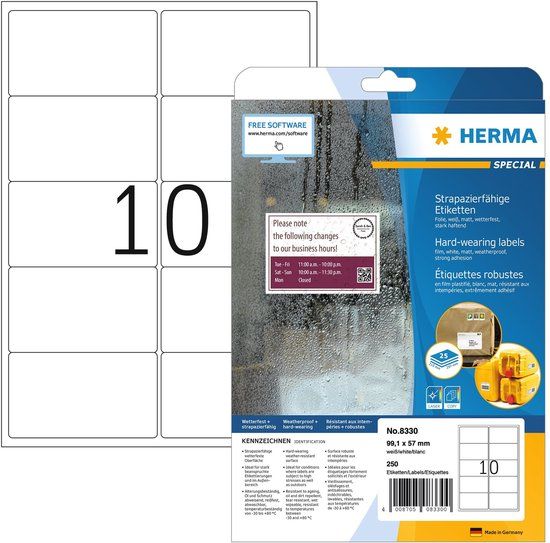 Herma 8330 adreslabels Wit
