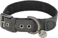 Trixie Halsband Hond Katoen Zwart Verstelbaar 30-37 cm