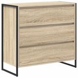 vidaXL Dressoir Sonoma 79 x 36 x 75.5 cm Bewerkt Hout