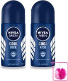 Nivea 2 x Cool Kick Homme Déodorant Roller - 50 ml
