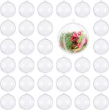 The Twiddlers – 48 Transparante Kerstballen, 6cm – Vulbaar & Versierbaar – DIY Kerstboomversiering – Voor Kerst, Bruiloften & Feesten