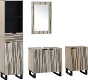 vidaXL Meuble de salle de bain Noyer marron Bois traité