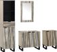 vidaXL Meuble de salle de bain Noyer marron Bois traité