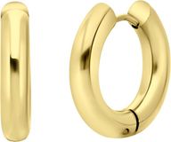 Lucardi Dames Goldplated oorbellen Seraphine - Oorbellen - Cadeau - Staal - Goudkleurig
